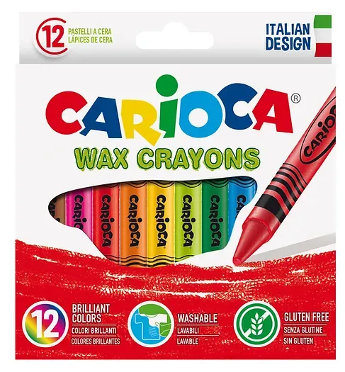 Carioca Wax Yıkanabilir Pastel Boya  Kalemi 12'Li