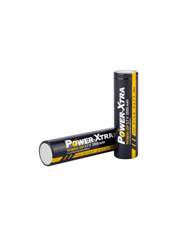 Power-Xtra PX18650-25P - 3.7V 2500 Mah Li-Ion Şarjlı Pil - 12C - 30A