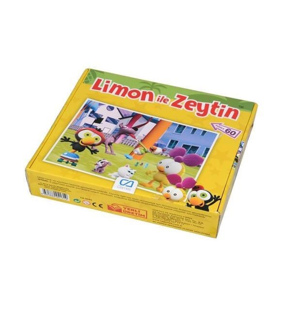 Ca Games Limon ile Zeytin Kutulu Puzzle/Yapboz 60 Parça