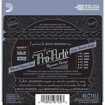 D'addario Klasik Gitar Tel Seti  Pro-Arte, Dynacore, Titanium