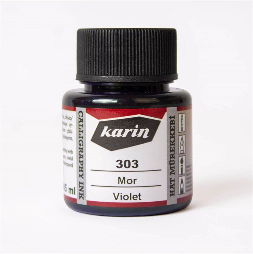 Karin Hat ve Kaligrafi Mürekkebi 303 Mor 45 ml