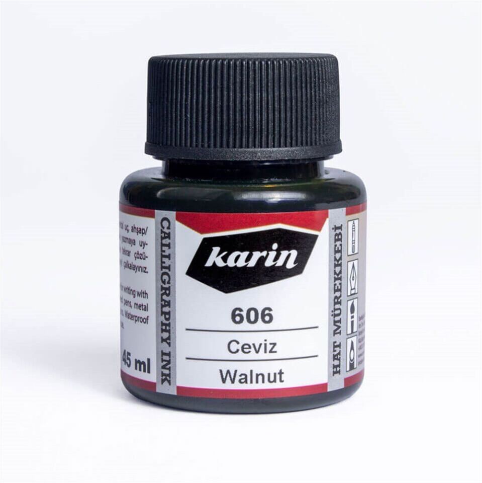 Karin Hat ve Kaligrafi Mürekkebi 606 Ceviz 45 ml