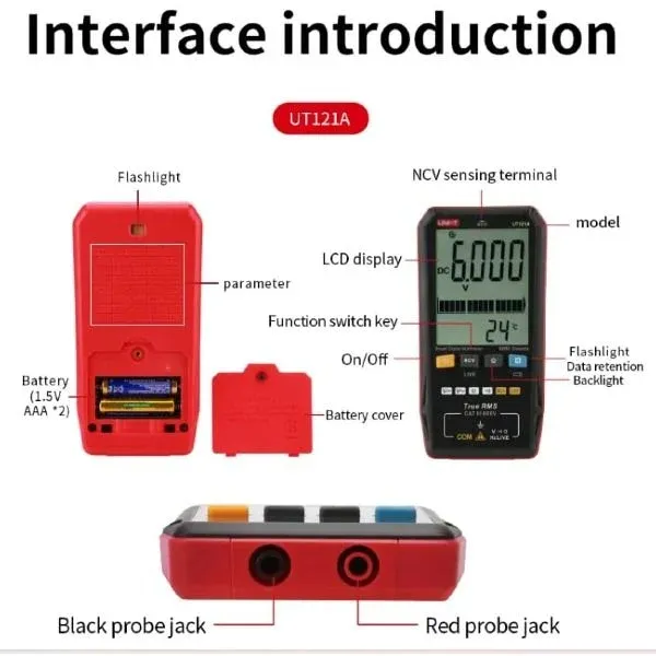 Unit UT121A True Rms Akıllı Dijital Multimetre