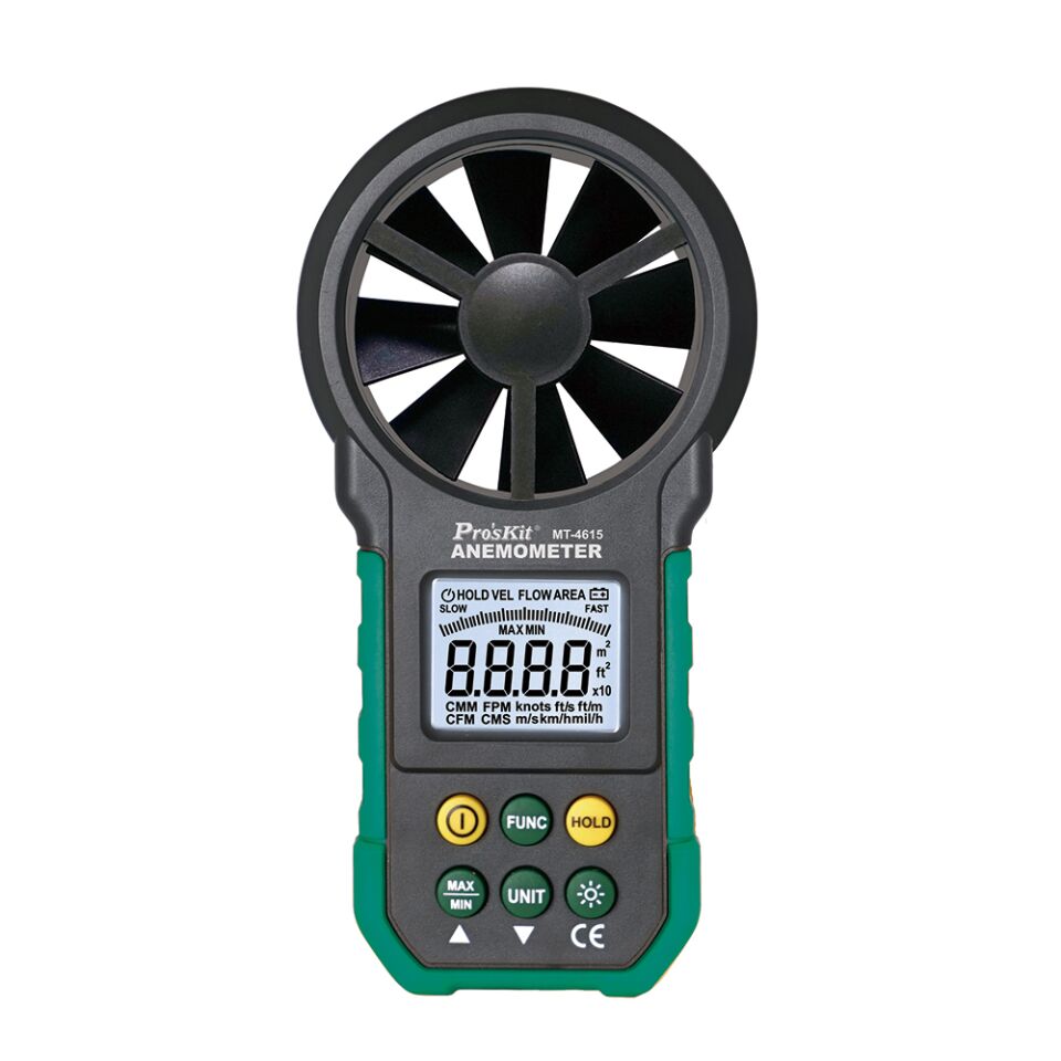 Proskit MT-4615 Profesyonel Rüzgar Hız Ölçer Anemometer