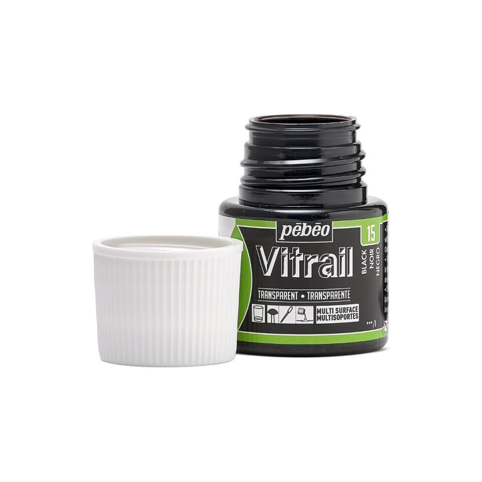 Pebeo Vitrail Cam Boyası 45 ml 15 Black