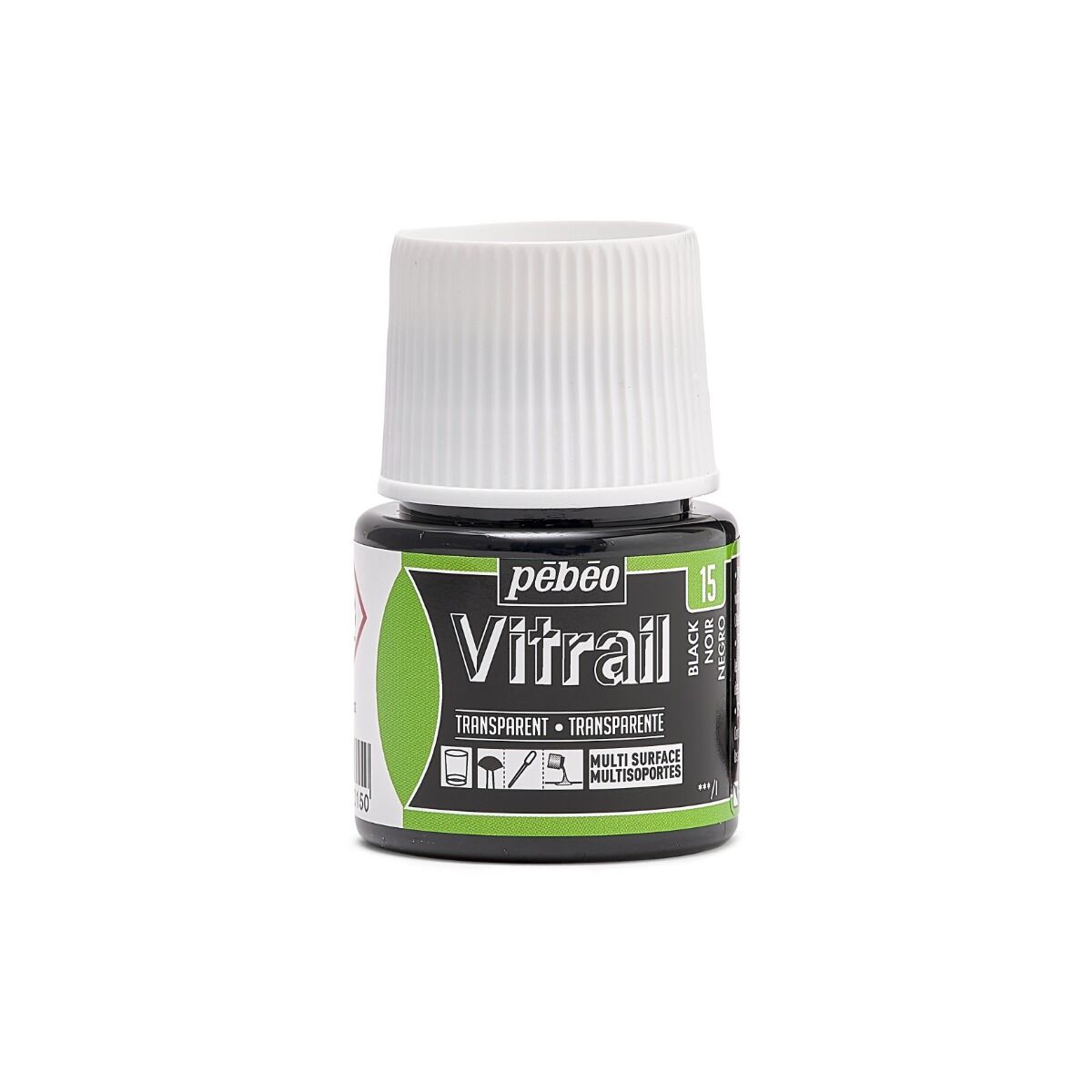 Pebeo Vitrail Cam Boyası 45 ml 15 Black