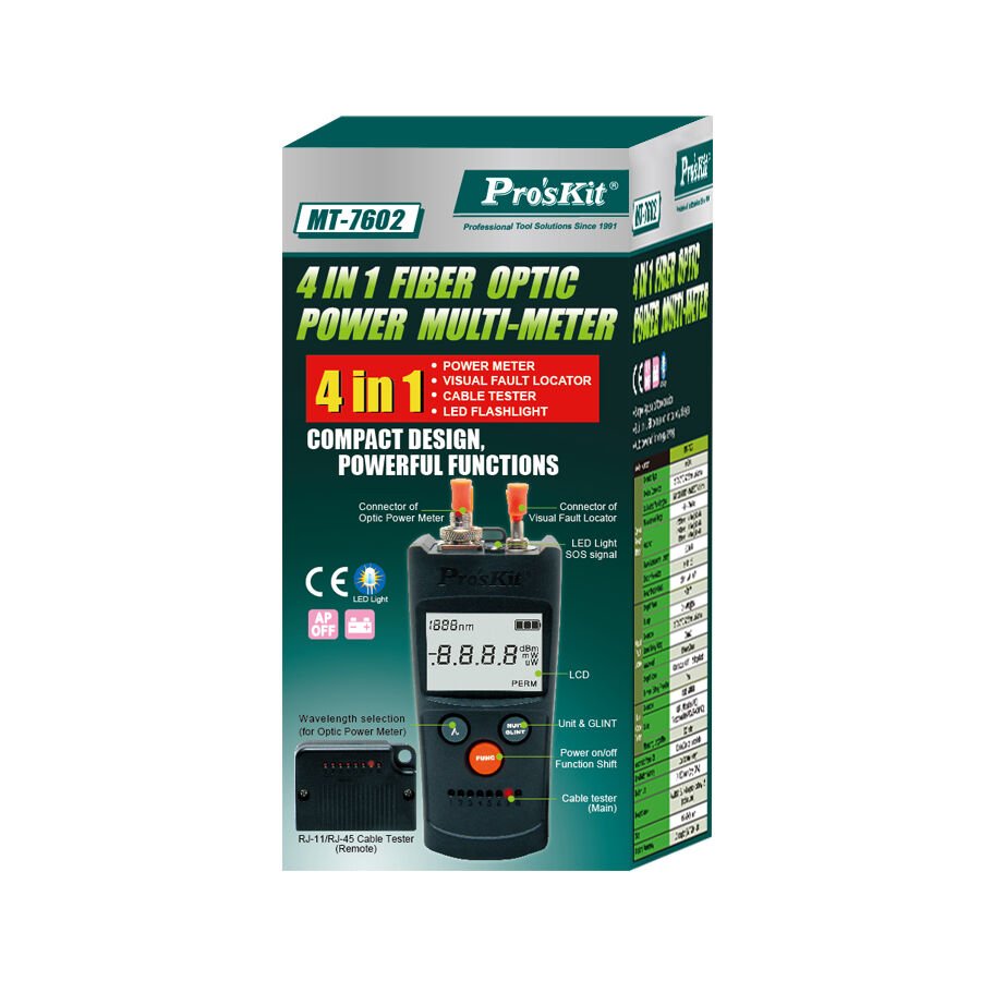 Proskit MT-7602 Fiber Optik Güç Metre