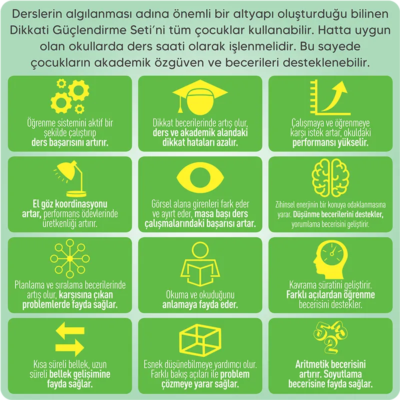 Dikkati Güçlendirme Seti 10 Yaş