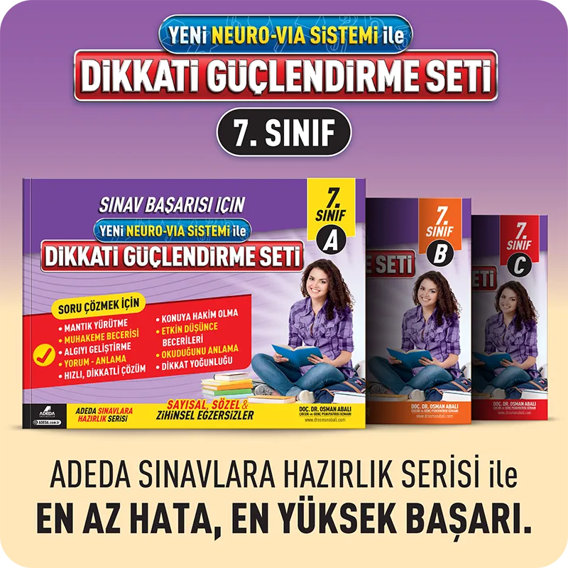 Dikkati Güçlendirme Seti 7. Sınıf 13 Yaş