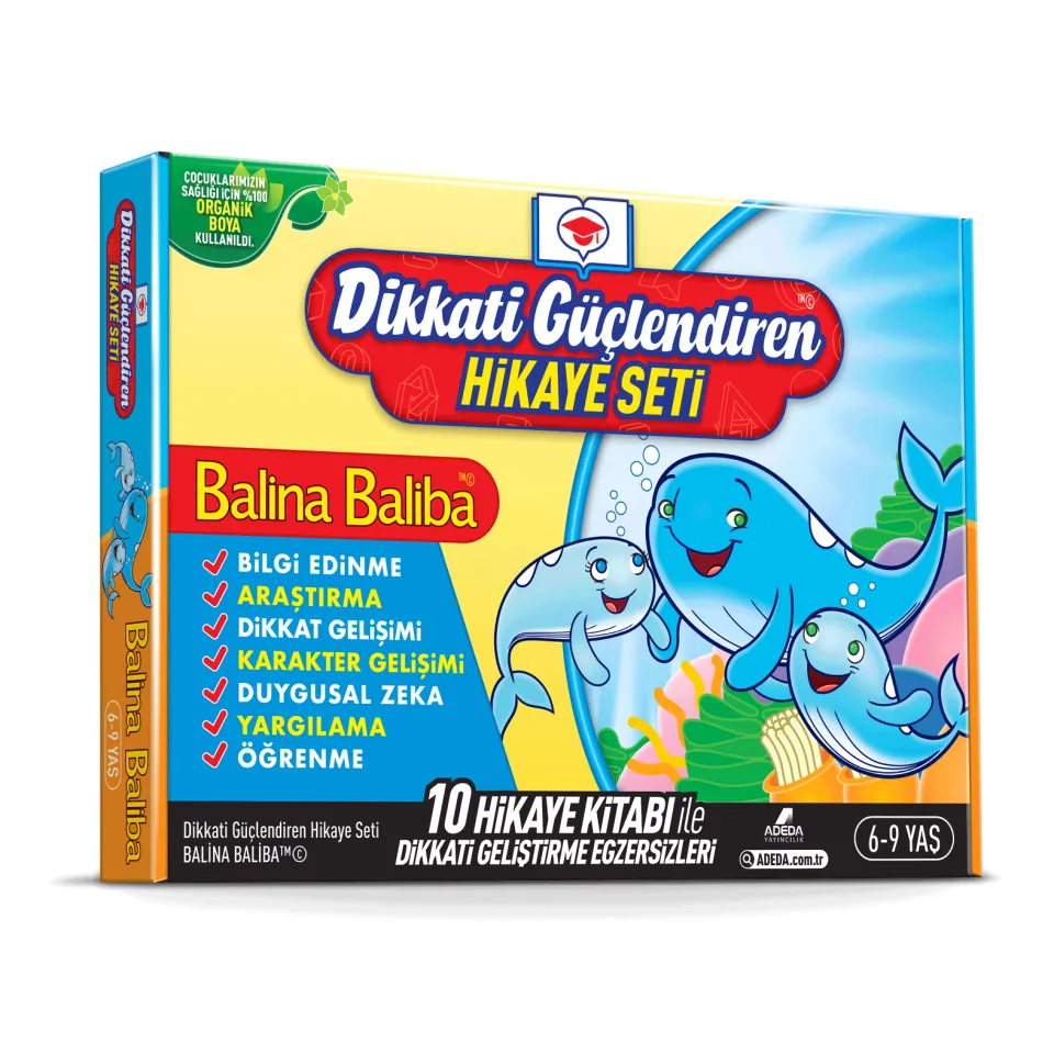 Dikkati Güçlendiren Hikaye Seti - Balina Baliba Kutulu Set