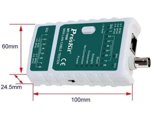 Proskit MT-7058 Mini Lan Kablo Test Cihazı