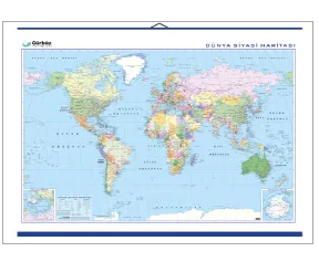 Dünya Siyasi Haritası (Kaplamalı)
