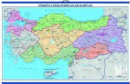 Türkiye Bölgeler Haritası ( Kaplamalı )